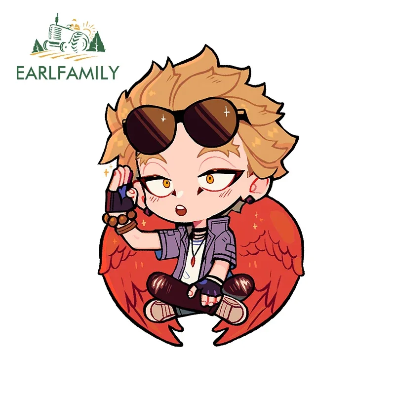 EARLFAMILY 13cm x 9.8cm for Hawks Funny Car Stickers Personality Refrigerator DIY Amusing Decal Motorcycle Laptop Decor