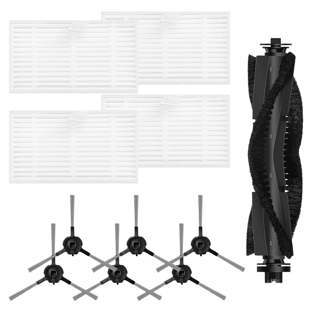 Robot Vacuum Parts Airzeen Q10 for Pro Side Brush Filter Paper for element Nylon Bristles Plastic Frame Robot Vacuum Replacement
