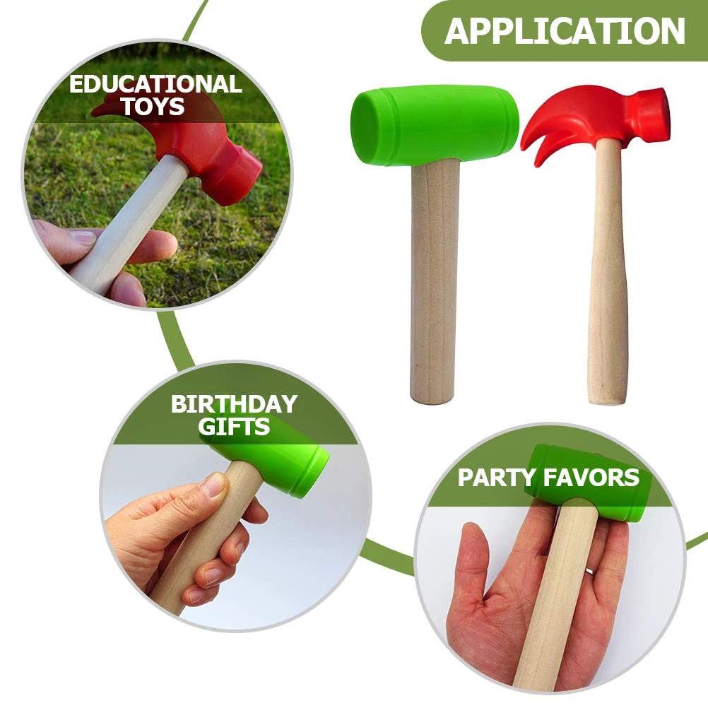 

6pcs Simulation Hammer Toy Lightweight Kids Hammer Toys Pounding Hammers Children Plaything Baby Toys