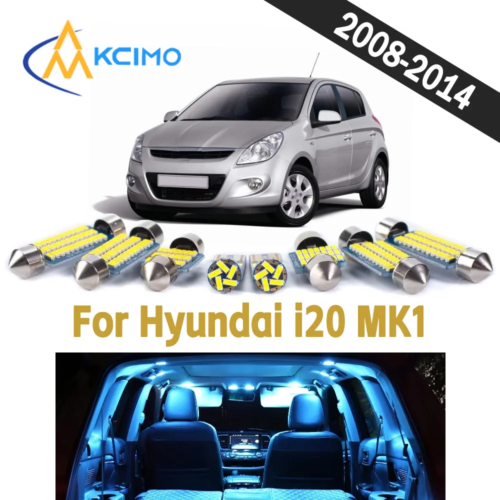 

Durable Auto Interior LED Light Kit For Hyundai i20 MK1 2008-2014 CANBUS Bright Wear Resistant Vehicle Indoor Lighting Bulbs