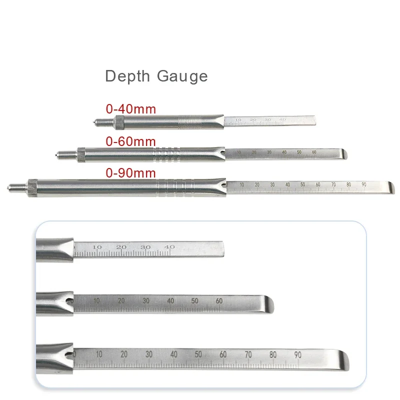 Stainless Steel Depth Gauge Sounding Gauge Orthopedic Surgical Instruments