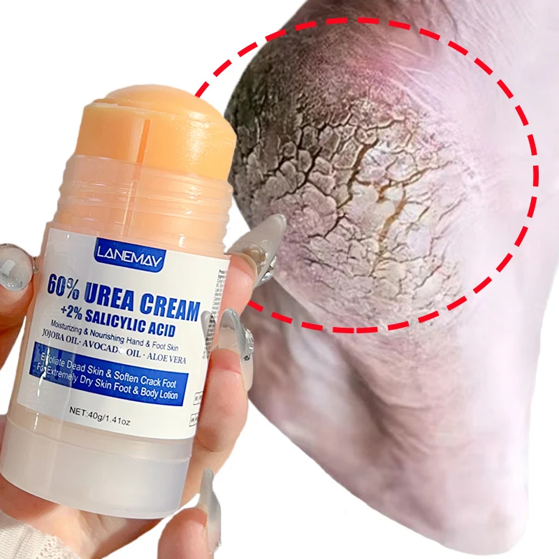 Ultra-Hydrating Anti Crack Foot Cream Deeply Moisturizing Nourishing Gentle Exfoliation Feet Care Cream Stick Daily Foot Cares