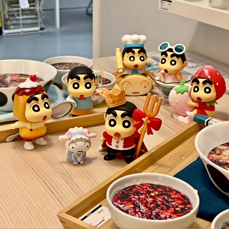 

Genuine Crayon Shin Chan Delicious Kasukabe Series Blind Box Kawaii Action Figure Desk Decor Ornament Mystery Box Holiday Gifts