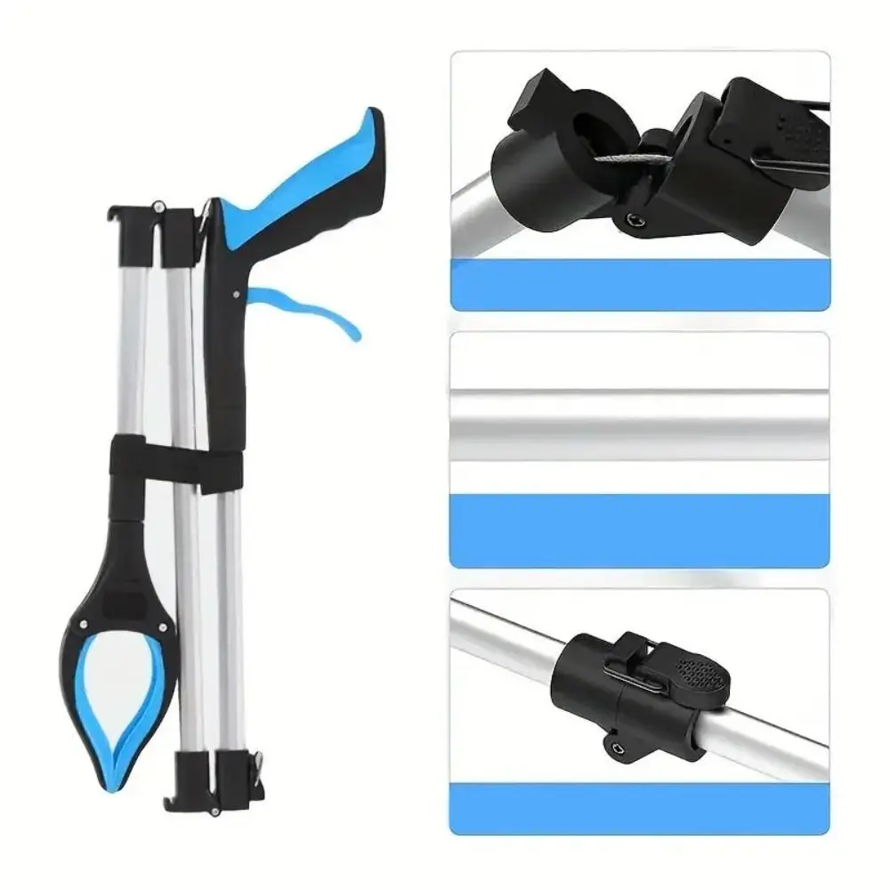 Foldable Grabber With 360° Swivel Clip Hand Litter Reachers Pickers Extendable Portable Gripper Extender Pick Up Tool