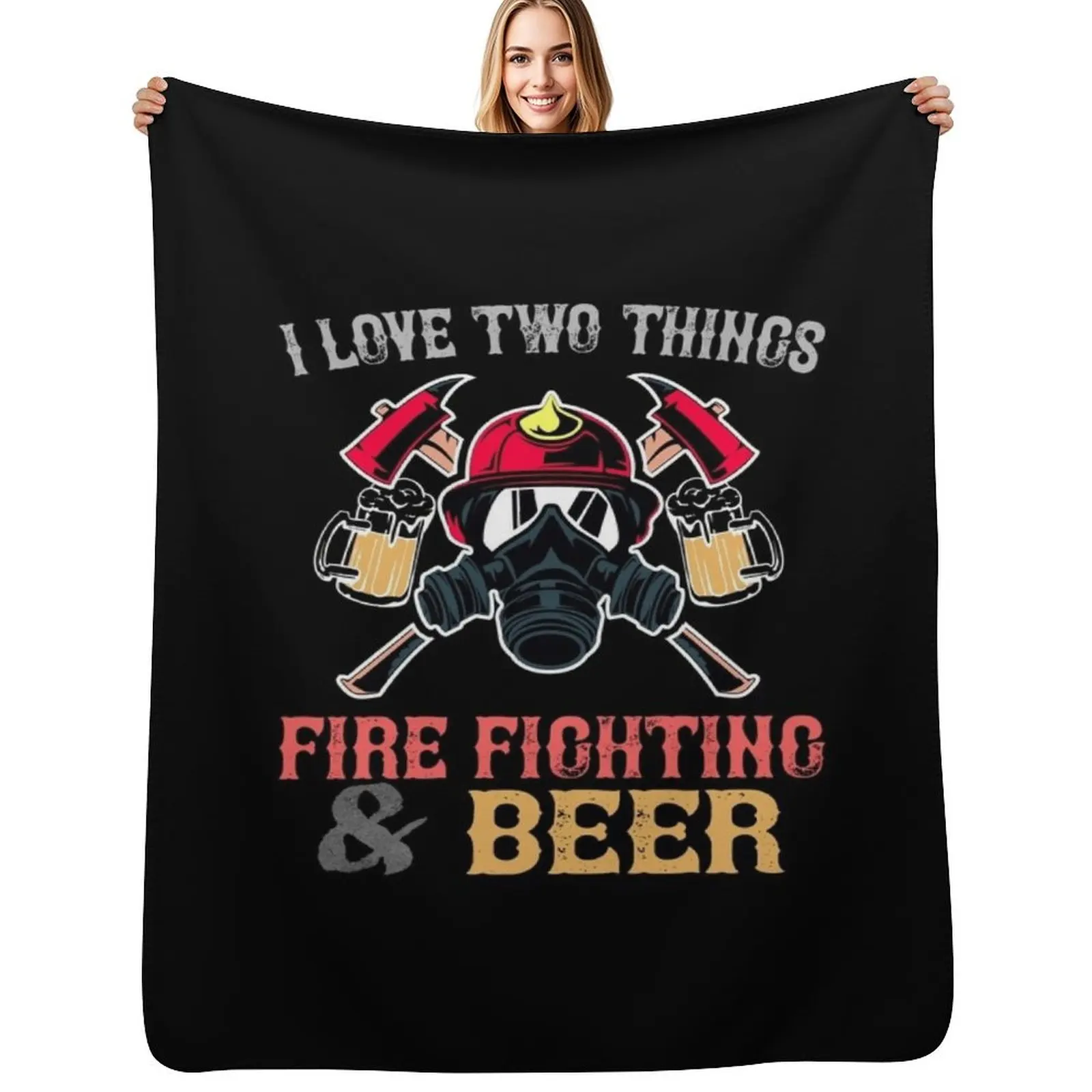 Firefighter Fire Brigade Sayings Beer Throw Blanket For Baby manga Warm Bed linens Weighted Custom Blankets