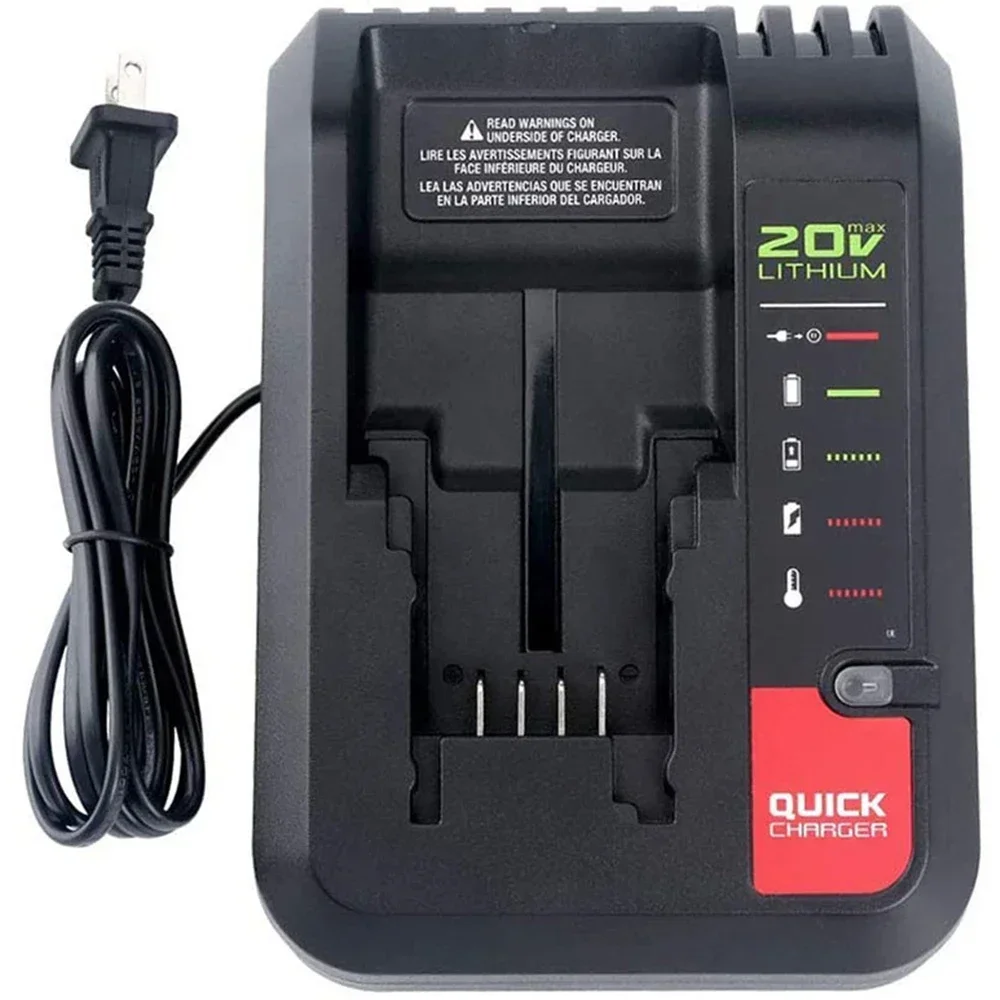 For Black & Decker 20V Li-ion Battery Charger Compatible With For Porter Cable 20V Max Lithium Battery Charger PCC692L PCC691L