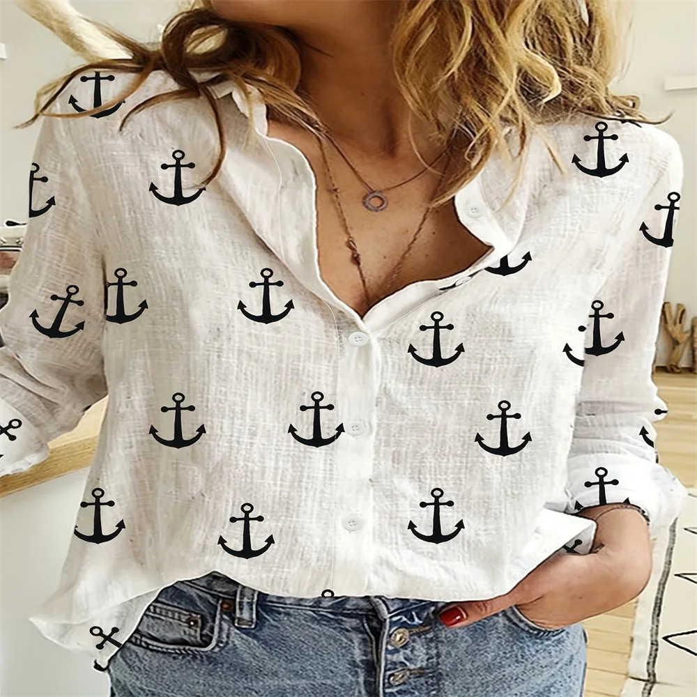 Little Fresh Women's Long Sleeve Shirt Elegant Comfortable Loose And Casual Perfect Choice Retro Office  Daily  Dressing