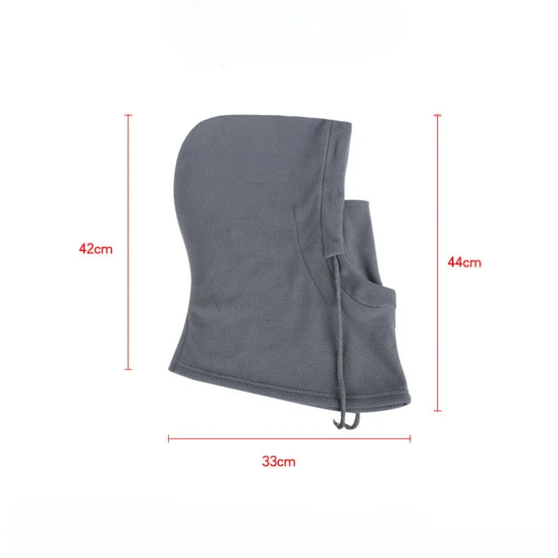 Warme Fleece-Sturmhaube für Männer und Frauen, Winter-Gesichtsmaske, Halswärmer, Kapuzenkappe, winddicht, Thermo-Kopfbedeckung, Mützen, Bandana – Detail 9