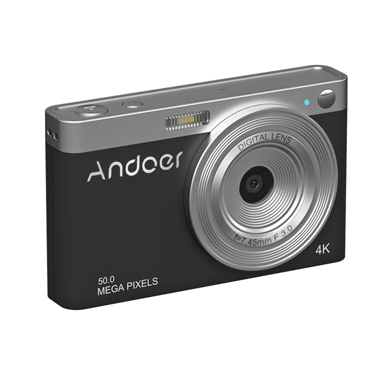 

Andoer Compact 4K Digital Camera Video Camcorder 50MP 2.88Inch IPS Screen Auto Focus 16X Zoom Face Detact Smile Capture Flash