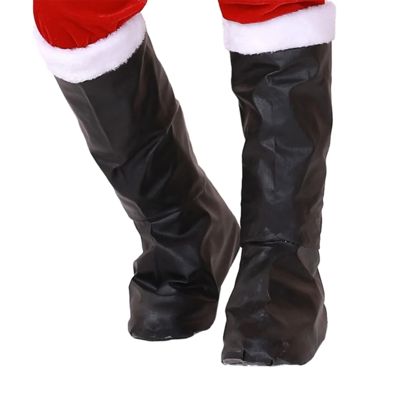 คริสต์มาสSanta BOOTครอบคลุมPUหนังSantaรองเท้าคริสต์มาสรองเท้าสำหรับเด็กผู้ใหญ่คริสต์มาสCarnival PARTY COSPLAY