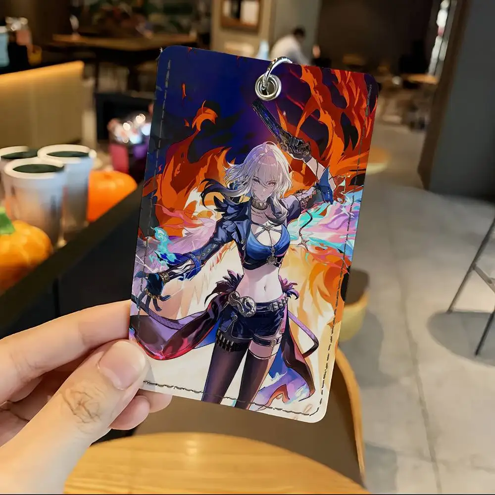 لعبة Wuthering Waves Galbrena حامل بطاقة المفاتيح حلقة رئيسية قفل الباب الوصول حافظة واقية للهدايا الأمنية #5