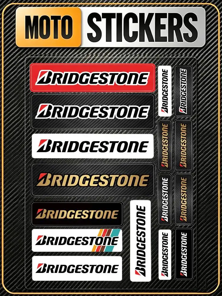Pegatina reflectante impermeable para Bridgestone MOTO, calcomanía decorativa Universal para coche, casco de motocicleta, refrigerador