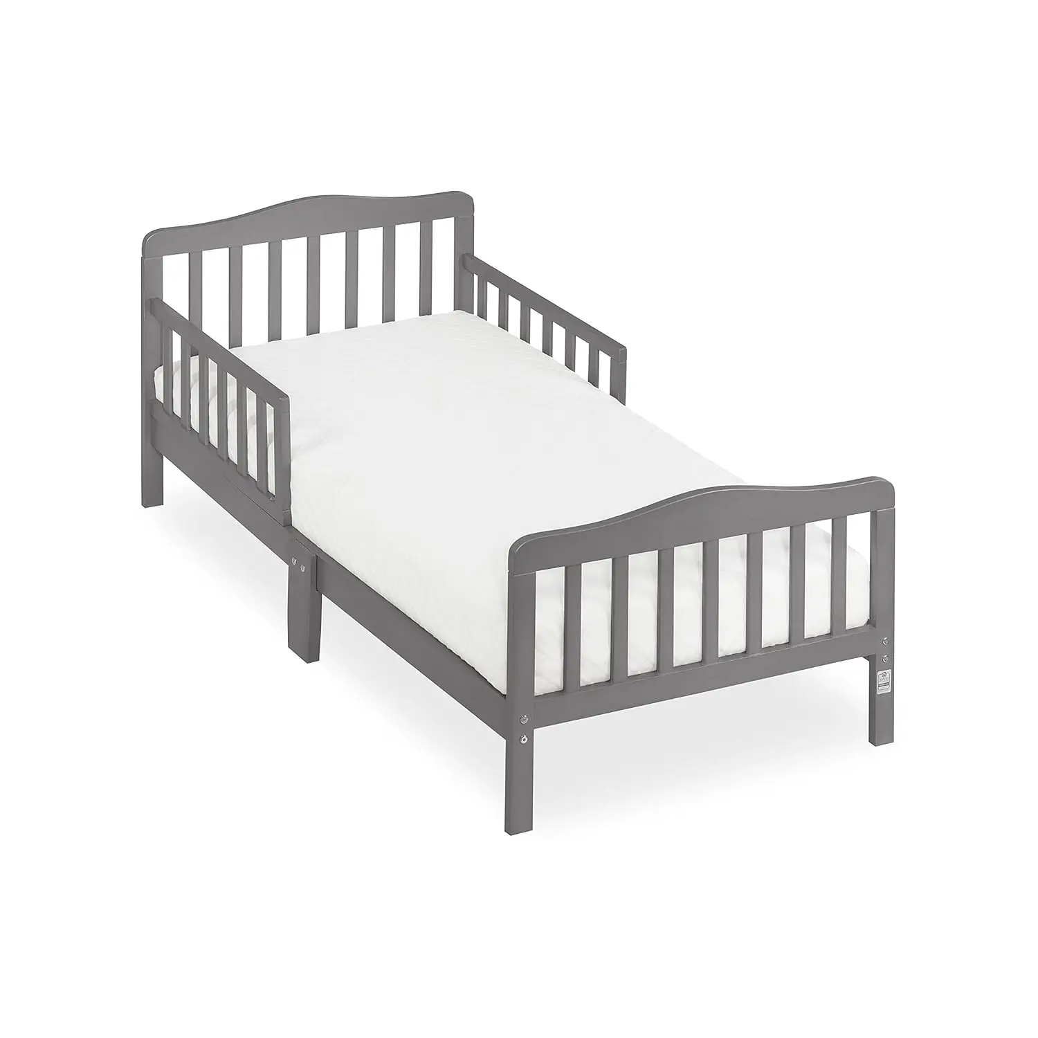 

Low Floor Toddler Bed with Safety Rails, Greenguard Gold Certified, Non-Toxic Finish