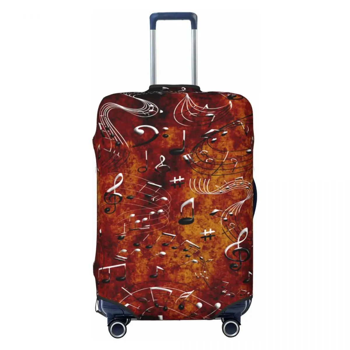 

Cute Music Notes Luggage Cover Protector Washable Travel Suitcase Covers