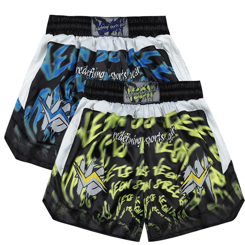 

2025 Veidoorn Men's High-Waist Boxing Shorts with Stylish Prints - Trendy & Comfortable for Training and Casual Wear