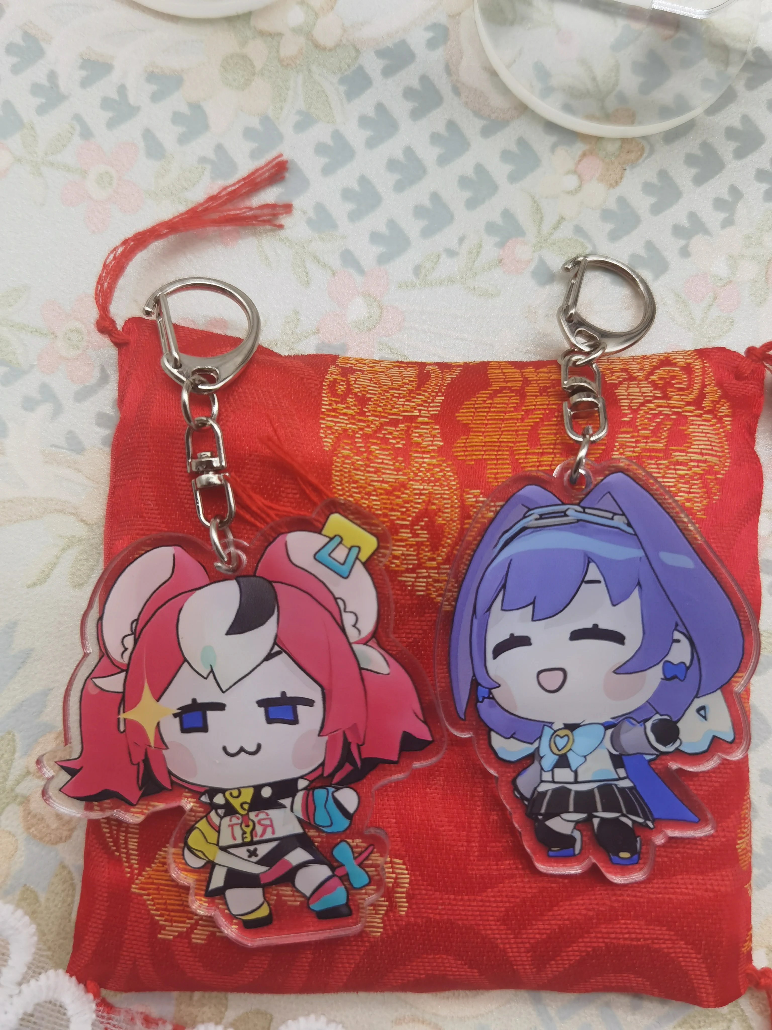 Hololive English VSinger Vtuber Youtuber Acrylic Figure Keychain Bags Pendant Anime Gift Hakos Baelz Ouro Kronii Ceres Fauna