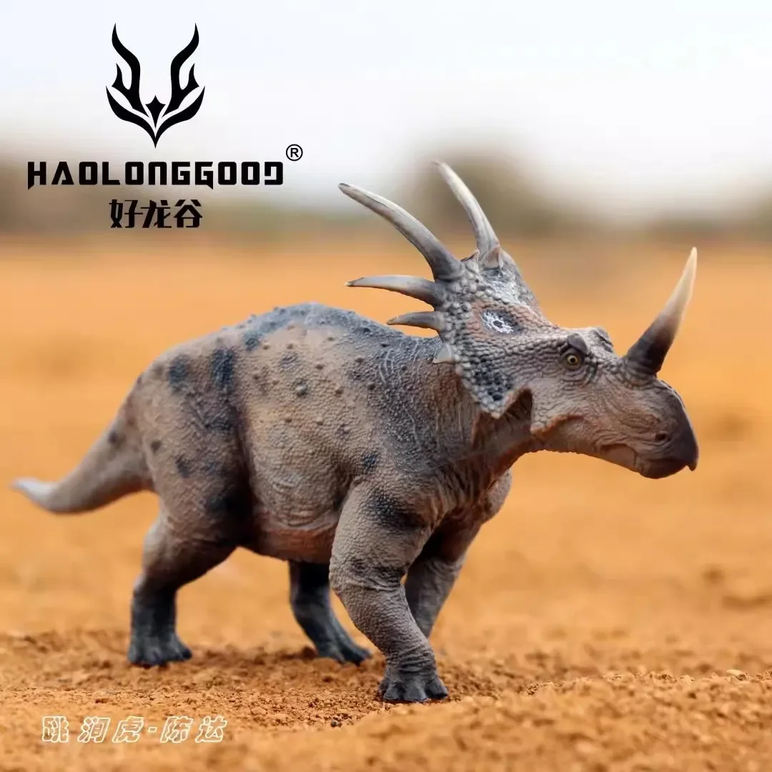 Haolonggood Styracosaurus Dinosaur Figure Model Prehistoric Animal 1/35 Jurassic Period Styracosaurus Dinosaur Collect Model Toy
