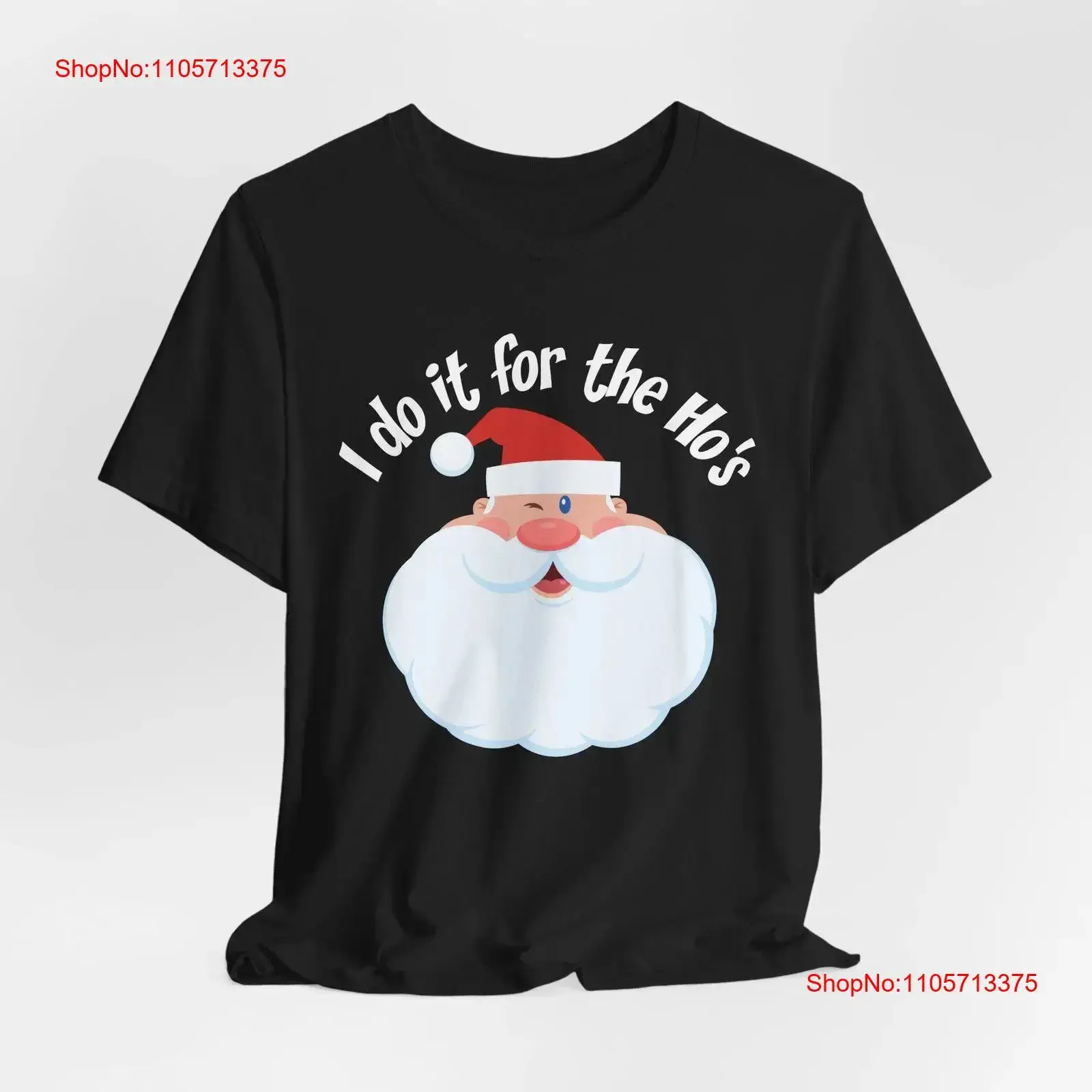 Funny Adult Santa I Do It For The Ho's Christmas T Shirt Holiday Humor Xmas Party Claus Festive Apparel vintage Washed Stylish