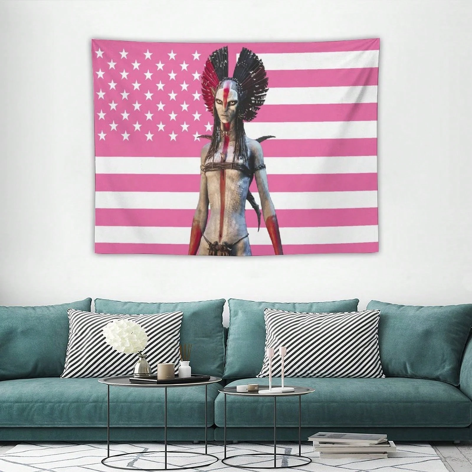 1pc Varang Pointing In Command Tapestries, Varang Pink Flag, Varang Avata Indoor Wall Tapestry For Living Room Bedroom Dorm Wall