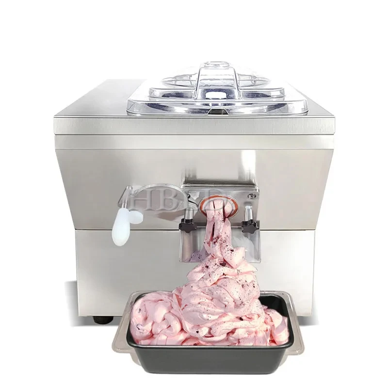 Desktop Hard Ice Cream Machine, Fully Automatic Fruit Oreo Mixed Yogurt Machine