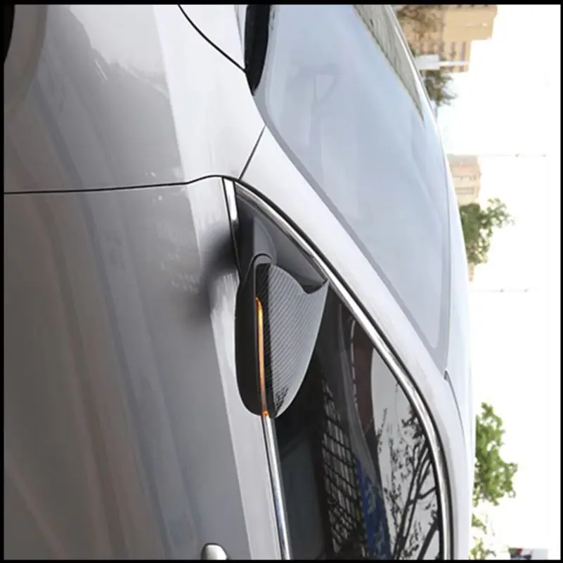 

For KIA K3 Forte 2018~2023 Door Side Wing Rearview Mirror Cover Sticker Trim Cap Lid With Horn Car Styling Auto Accessories