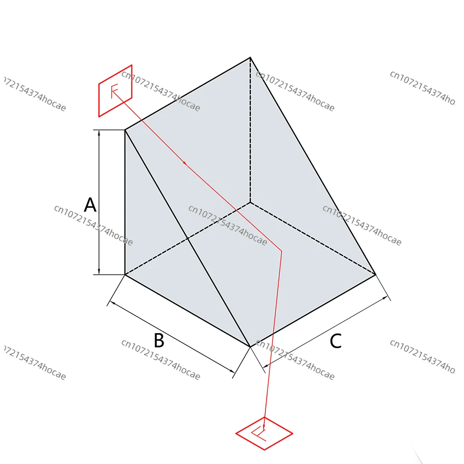 Crystal Bright Photoelectric Right-angle Prism Optical Glass Prism Processing Isosceles 45 ° External Reflection Prism