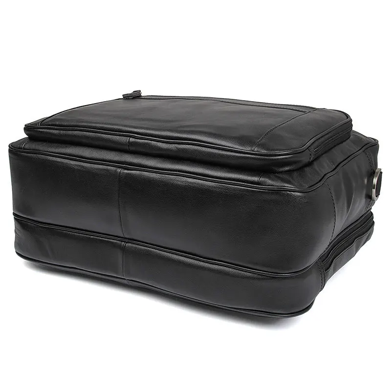High Quality Genuine Leather Men Briefcase Business Bag Crazy Horse Leather Large 17'inch Laptop Bag Male Portfolio Office Case