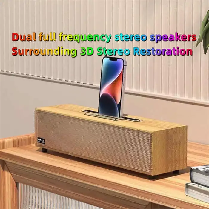 Wireless Caixa De Som Bluetooth Speaker FM Radio Vintage Wooden Portable Multi Functional Desktop Subwoofer Echo Wall AUX\TF\USB