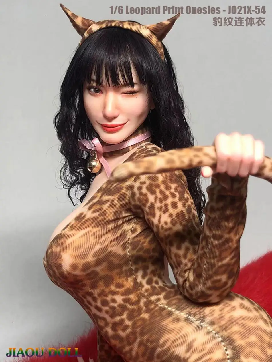 

1/6Scale JO21X-54 Female Soldier Leopard Jumpsuit Sexy Uniform Tempt Cat Girl Maid Dress Accessories 12Inche Action Figure Body