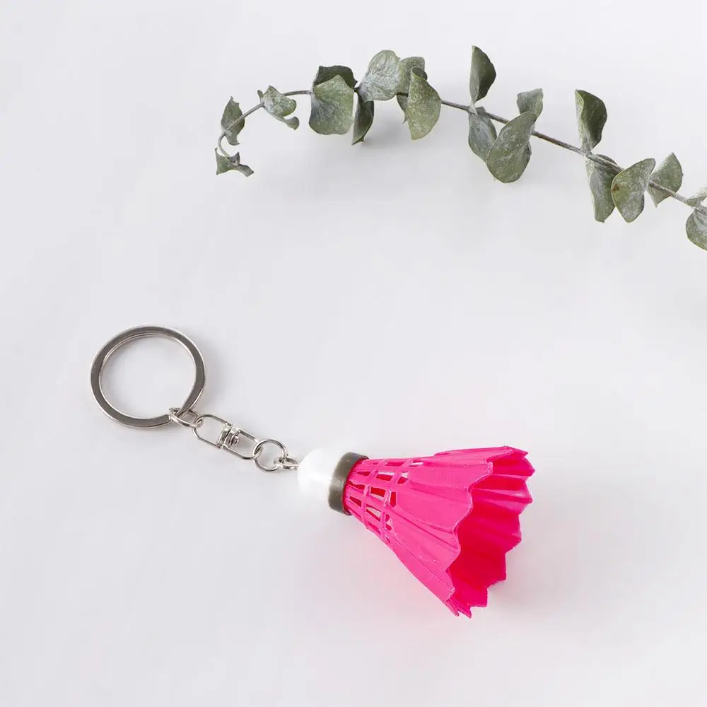 

Club Gifts Creative Keyring Bag Pendant PVC Jewelry Mini Badminton Car Key Holder Shuttlecock Key Chains Badminton Keychain
