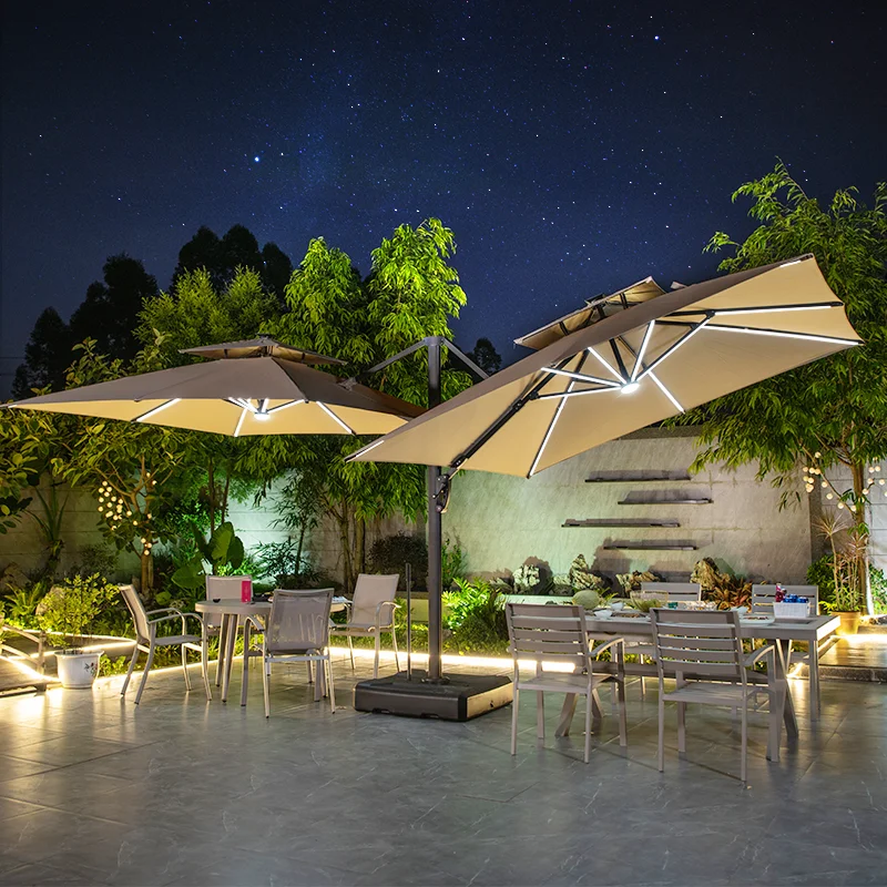 Four Size Extra Big Outdoor Umbrellas Restaurant Garden Furniture Beach Sun Shade Parasol Outdoor 3x6M 12ft Lounge Umbrellas