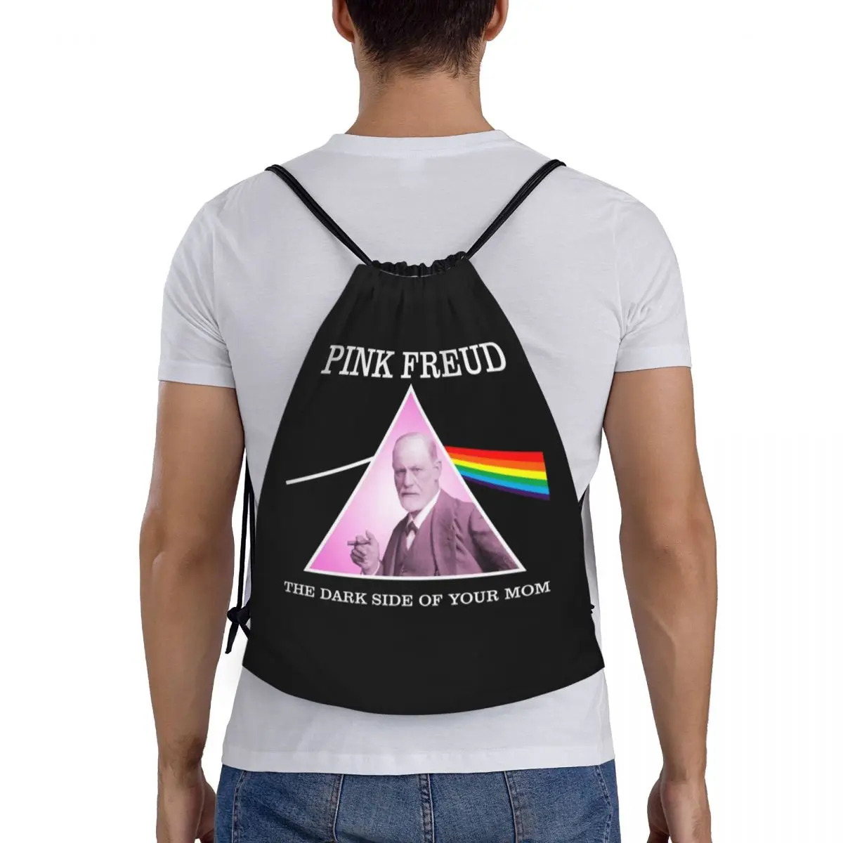 

Футболка Pink Freud Розовые рюкзаки Freud Многофункциональные портативные сумки на шнурке Спортивная сумка Сумки для книг для мужчин и женщин Студентов