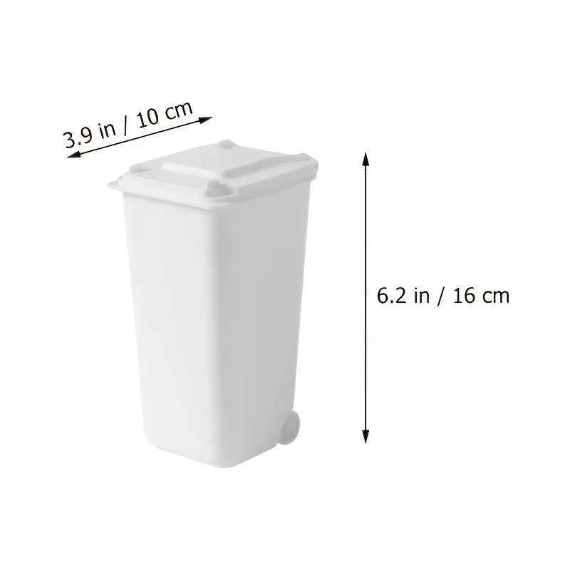 1pc Mini Garbage Can Pencil Holder Containers Desktop Organizer PP