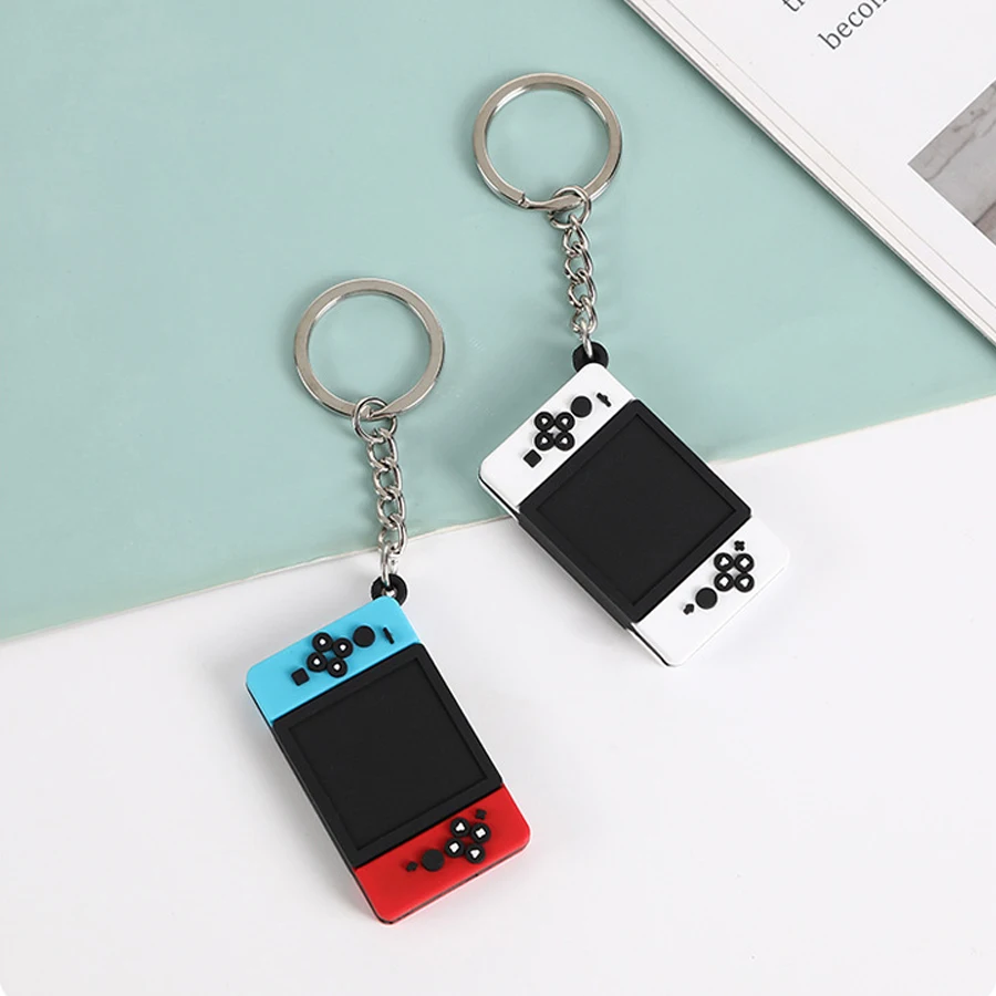 Creative Gaming Machine Keychain Pendant Soft Silicone Gaming Console Model Bag Charms Keyring Fashionable Pendant Car Key Chain