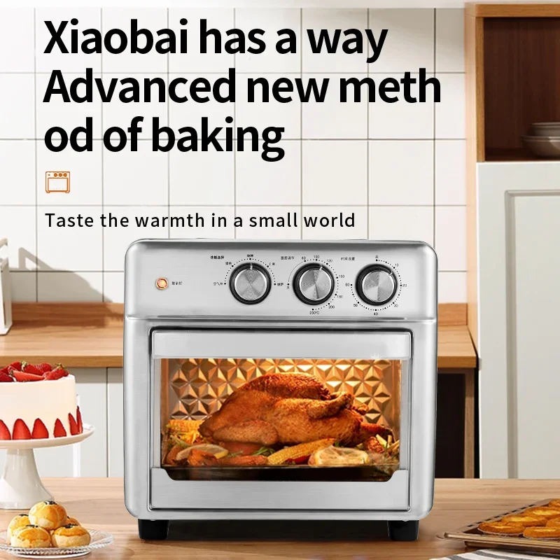 13L Air Fryers 26L ขนาดใหญ่ความจุไฟฟ้าเตาอบ Oilless หม้อหุงข้าวที่มองเห็นได้หน้าต่างเครื่องใช้ในครัวเรือน Deep Fryer ไม่มีน้ํามัน