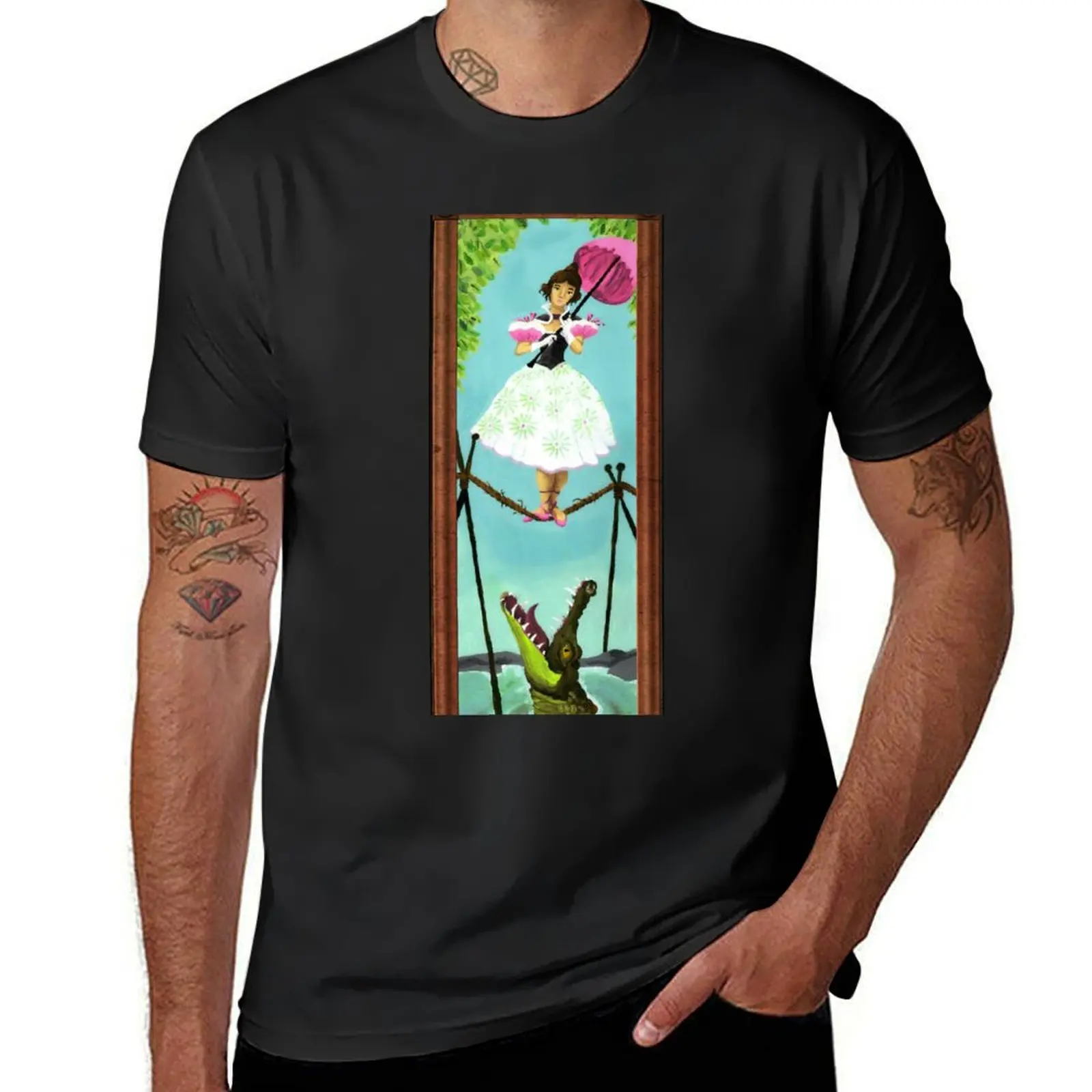 

Tightrope Girl T-Shirt anime t shirts Funny t-shirts custom t shirt mens graphic t-shirts
