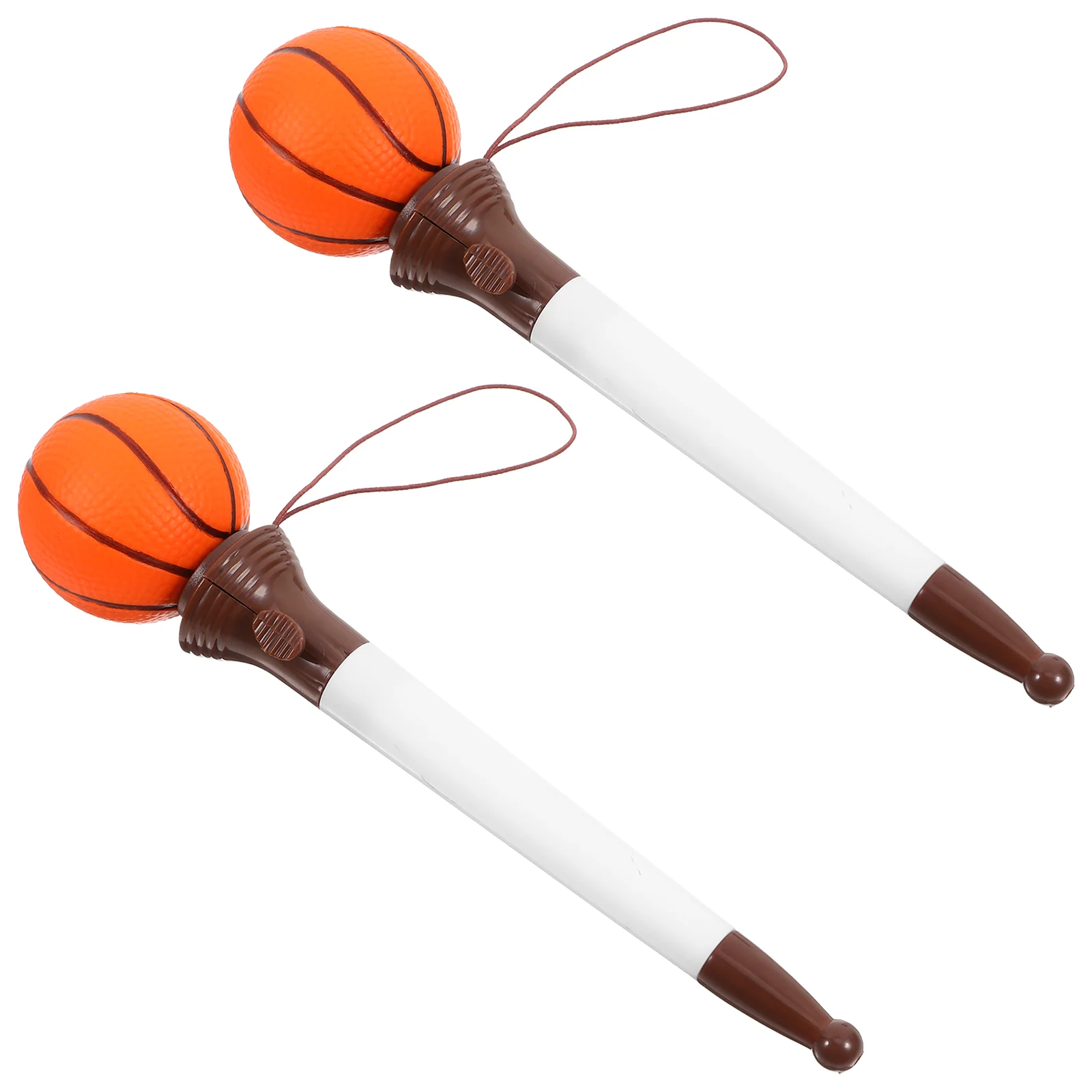 

2 Pcs Basketball Bounce Pen Cartoon Stationery Convenient Ink Pens Plastic Writing Accessory Student