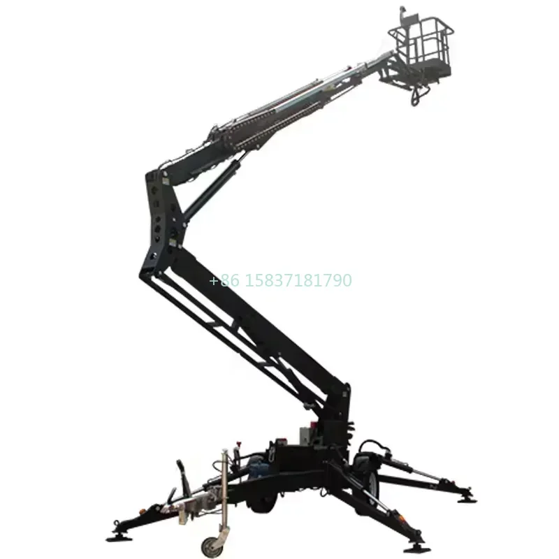 Articulated Boom Lift Platform Telescopic Lifting Table Cherry Picker Aerial Work Platform Towable Boom Lift For Trimming Trees