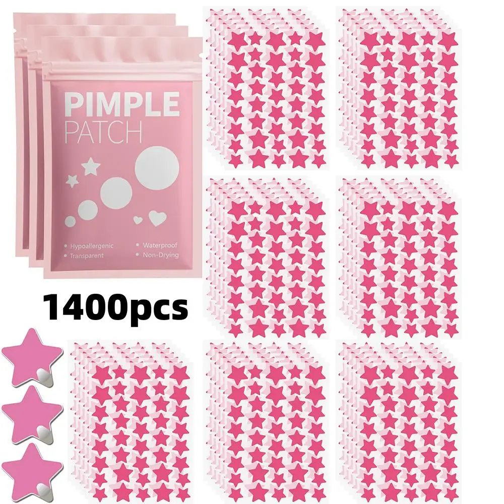 1400Pcs Pink Star H… - image