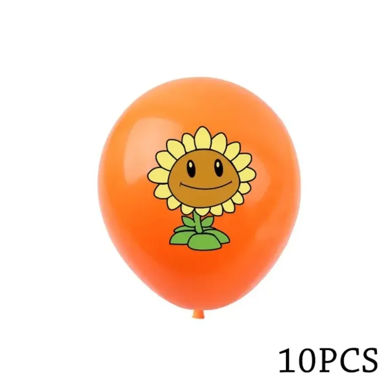 Globos de látex de plantas VS Zombies, juego de feliz cumpleaños, suministros para fiestas, juguete de decoración, 10 piezas