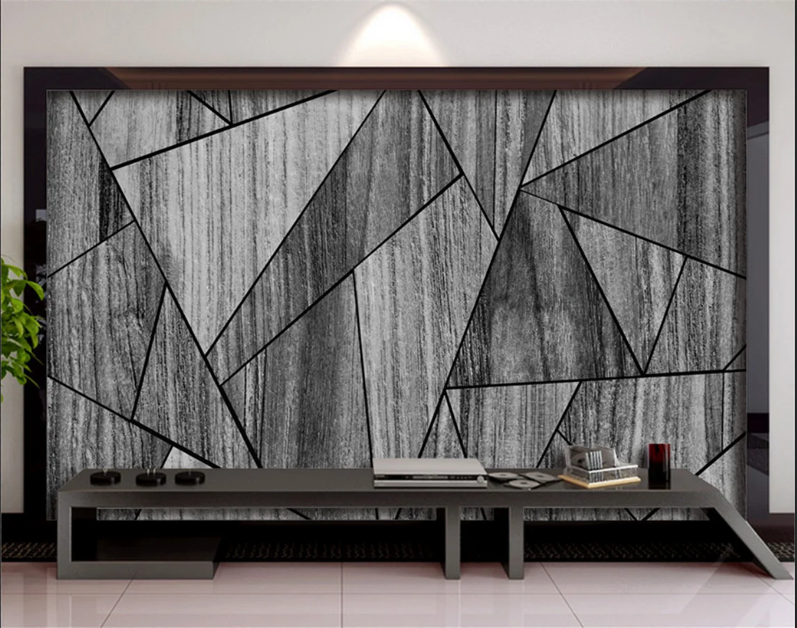 

Custom Mural Wallpaper Nordic Hand Painted Geometric triangle Living room bedroom Indoor Background decoration Wall Paper 3D