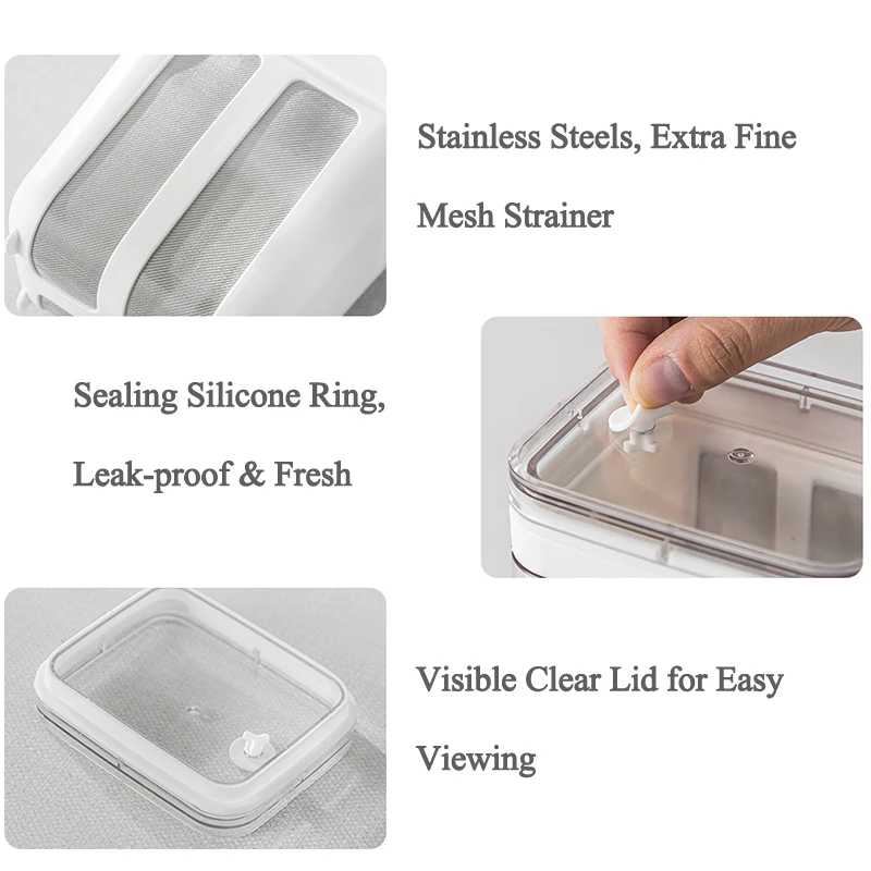 1100 مللي/1800 مللي فلتر الزبادي مصفاة الزبادي اليونانية الغذاء مصفاة تخزين الحاويات فصل مصل اللبن أدوات لوازم المطبخ