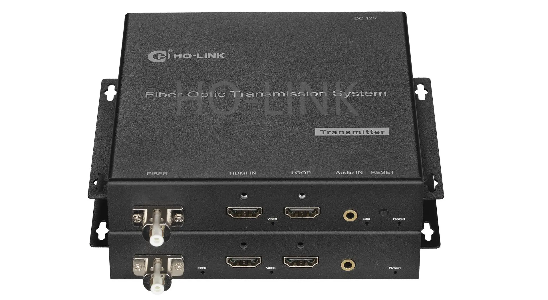 4K HDMI Over Fiber Optic Extender Converters with Loop Out and IR Functions