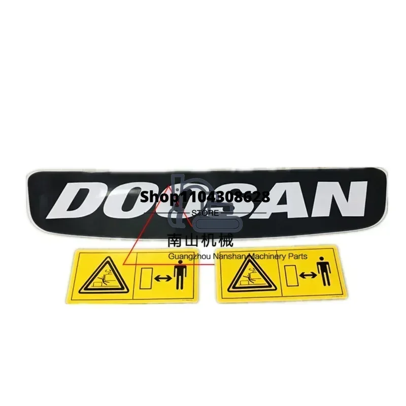 Excavator Accessories for Daewoo Doosan DX55 60 75 88-9C Rear Counterweight Sticker Logo Color Bar Danger Sticker