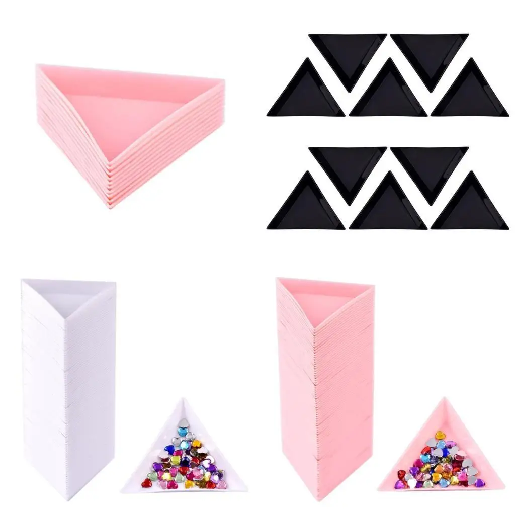 

A52E Pack Of 10 Diamonds Paint Storage Trays Accessory for Craft Enthusiasts