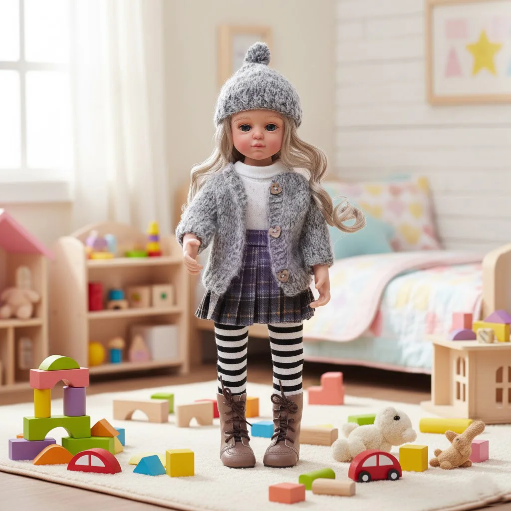 

Cloveray 18-дюймовая виниловая реалистичная виниловая кукла всего тела, супер милая виниловая кукла с веснушками, высококачественная игрушка ручной работы, детский рождественский подарок