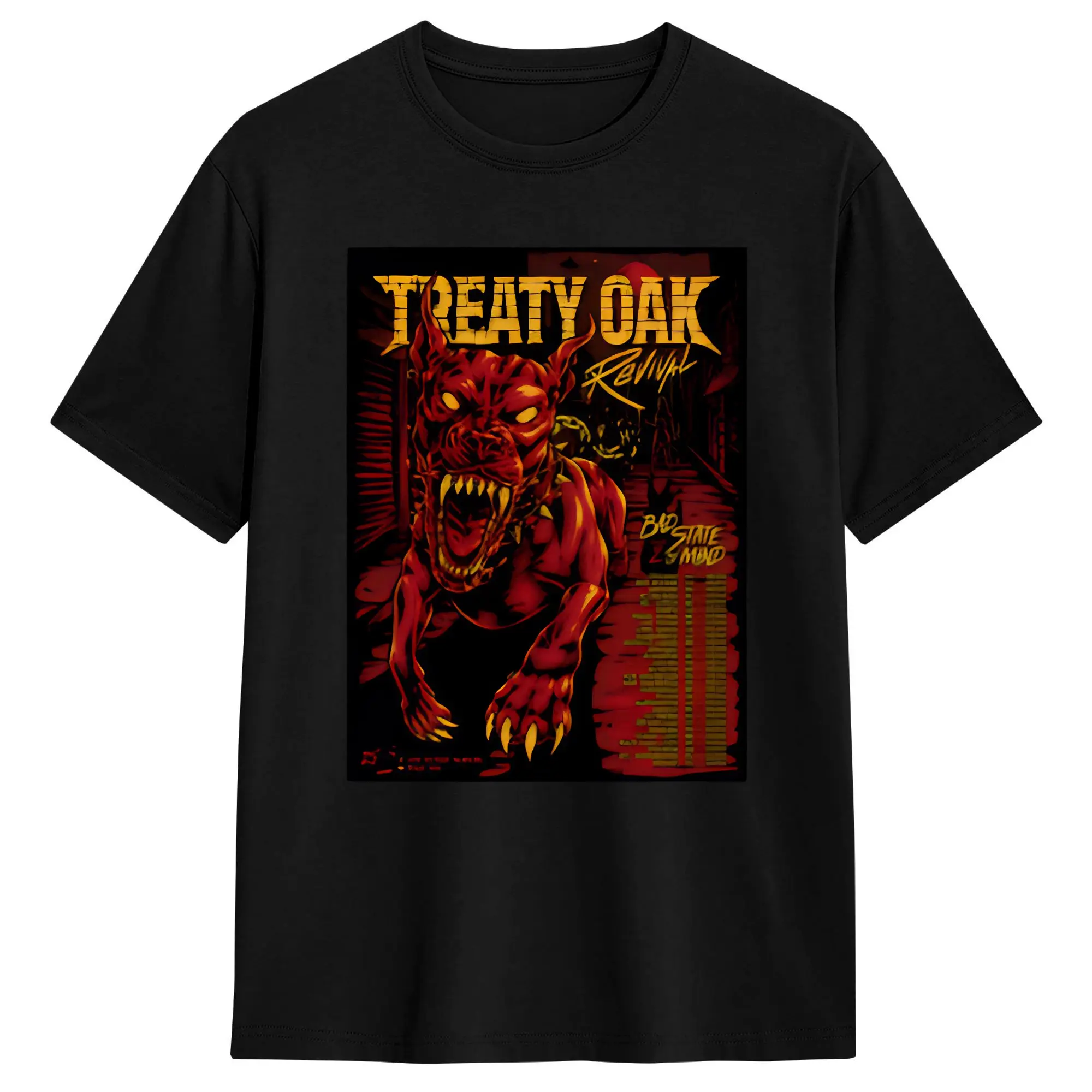 Country Music Band Treaty Oak Revival Cotton T-Shirt For Men Summer  Vintage T-Shirts O Neck Fashion Tees Oversized Printed