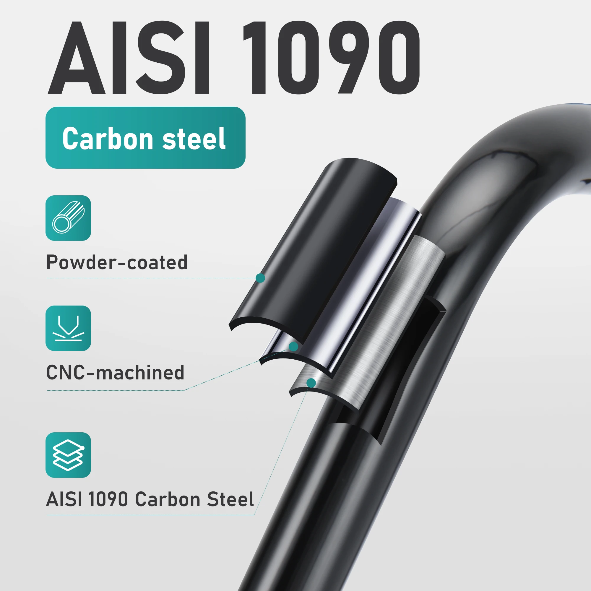 모키토다라 오토바이 리어 볼트온 새들백 가드 크래시 바 (할리 2018년식 이후 소프테일 헤리티지 클래식 FLHC FLHCS용), 블랙