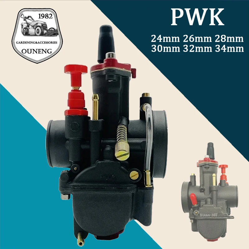 

Universal Motorcycle Carburetor PWK 24mm 26mm 28mm 30mm 32mm 34mm With Power Jet For Yamaha Mikuni ATV Carburador 2 Tempos