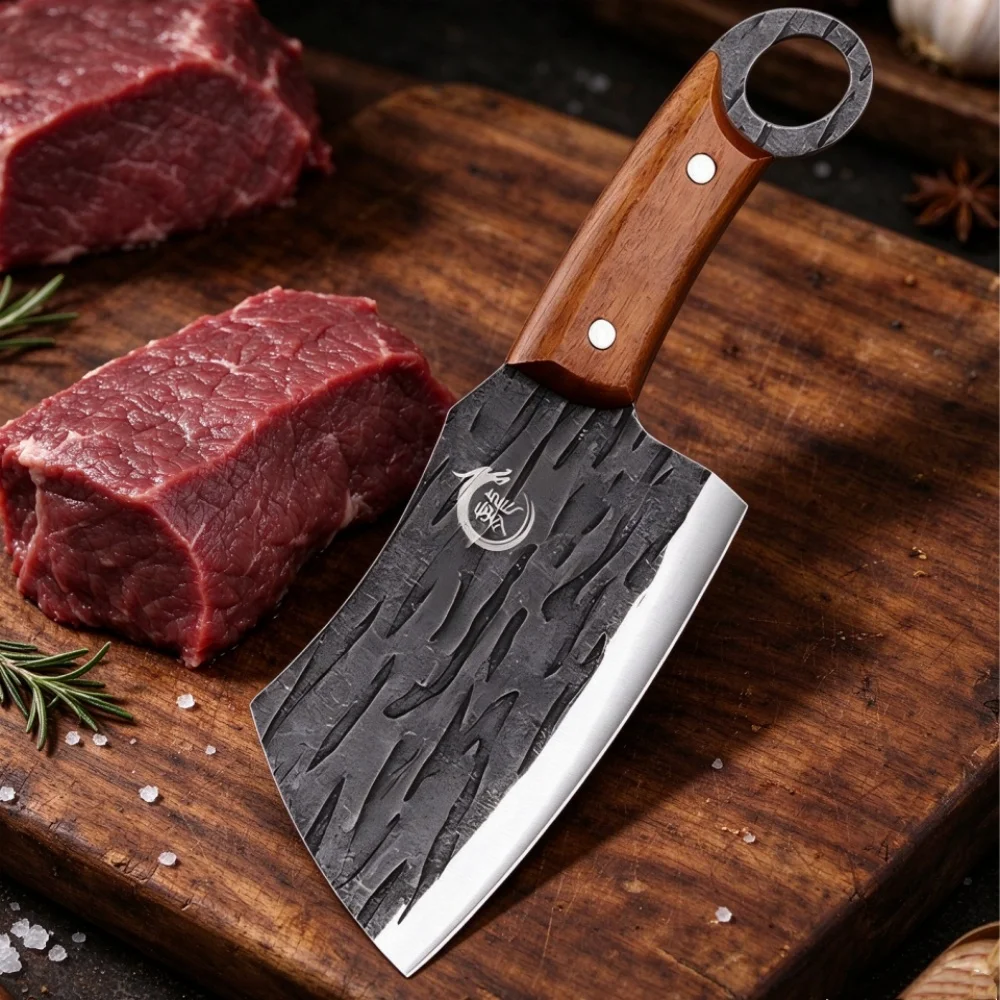 Forging Stainless Steel Boning Knife Multifunction Kitchen Knife Tool Sharp Fish Knife Cutting Knife Wooden Handle Kitchen Knife